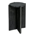 thumbnail image 1 of Creative Co-Op Paulownia Wood Round Accent Table, Black, 1 of 7