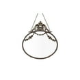 thumbnail image 1 of Creative Co-Op Pewter Framed Wall Mirror with Decorative Chain and Antique Finish, Bronze, 1 of 8