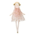 thumbnail image 1 of Creative Co-Op Plush Ballerina Doll with Pink & Gold Star Dress, 1 of 2