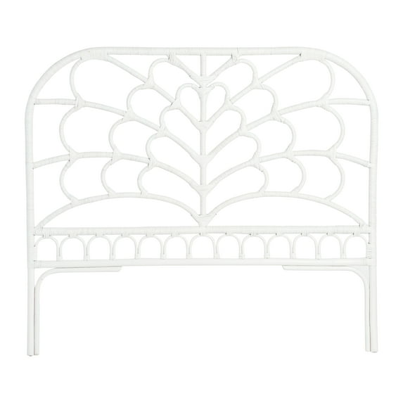 Creative Co-Op Rattan Headboard with Fountain Design, Queen-Size