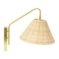 thumbnail image 1 of Creative Co-Op Rattan and Metal Wall Sconce, 1 of 9