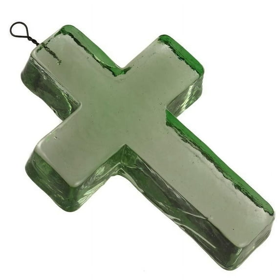 Creative Co Op Recycled Glass Hanging Cross
