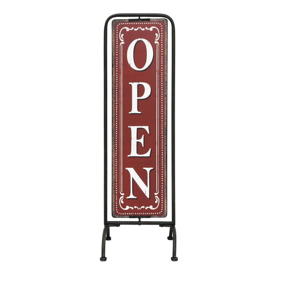 Creative Co-Op Red & White 2 Sided Open/Closed Sign