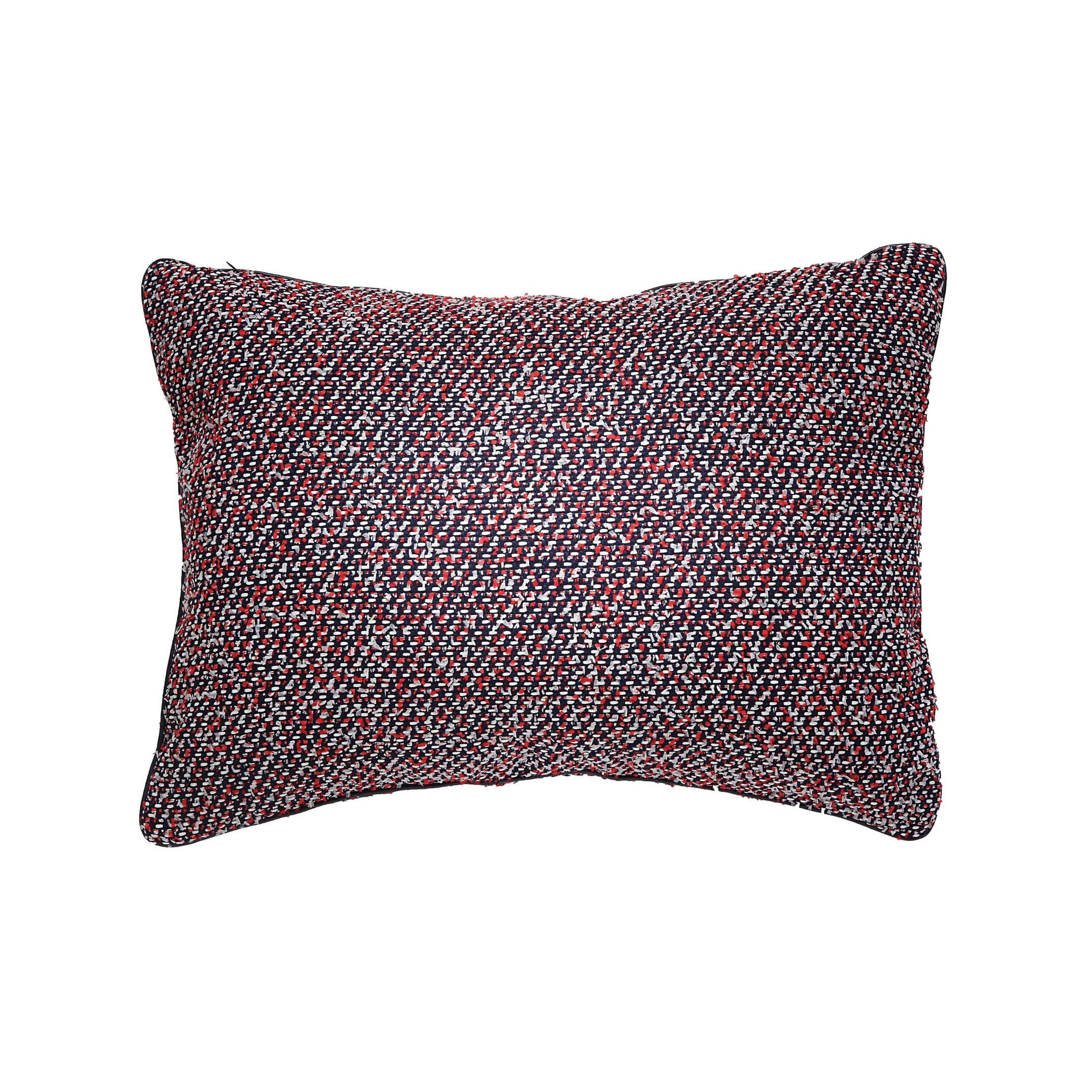 Creative Co-Op Red, White & Blue Rectangle Wool Blend Pillow