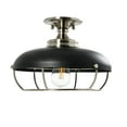 thumbnail image 1 of Creative Co-Op Robert Stevenson Lighting Presley - Caged Dome Metal Semi-Flush Mount Ceiling Light, Brushed Nickel and Matte Black, 1 of 7