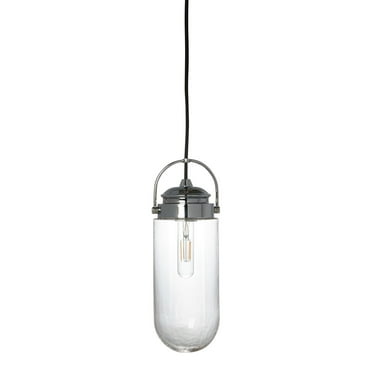 Creative Co-Op Robert Stevenson Lighting Shiloh - Metal and Glass Ceiling Light, Chrome