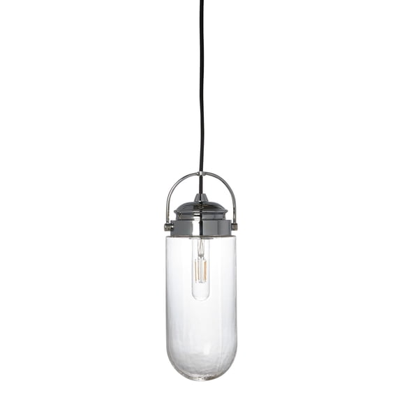 Creative Co-Op Robert Stevenson Lighting Shiloh - Metal and Glass Ceiling Light, Chrome