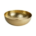 thumbnail image 1 of Creative Co-Op Round Hammered Metal Bowl, Gold Finish, 1 of 4