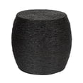 thumbnail image 1 of Creative Co-Op Round Handwoven Corn Rope Barrel Side Table, Black, 1 of 1