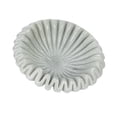 thumbnail image 1 of Creative Co-Op Round Marble Pleated Dish, White, 1 of 5