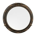 thumbnail image 1 of Creative Co-Op Round Metal Porthole Wall Mirror, Rust, 1 of 6
