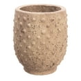thumbnail image 1 of Creative Co-Op Round Sandstone Hobnail Planter with Distressed Finish, Greige, 1 of 6