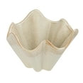 thumbnail image 1 of Creative Co-Op Round Stoneware Ruffled Bowl with Reactive Glaze, Cream, 1 of 5
