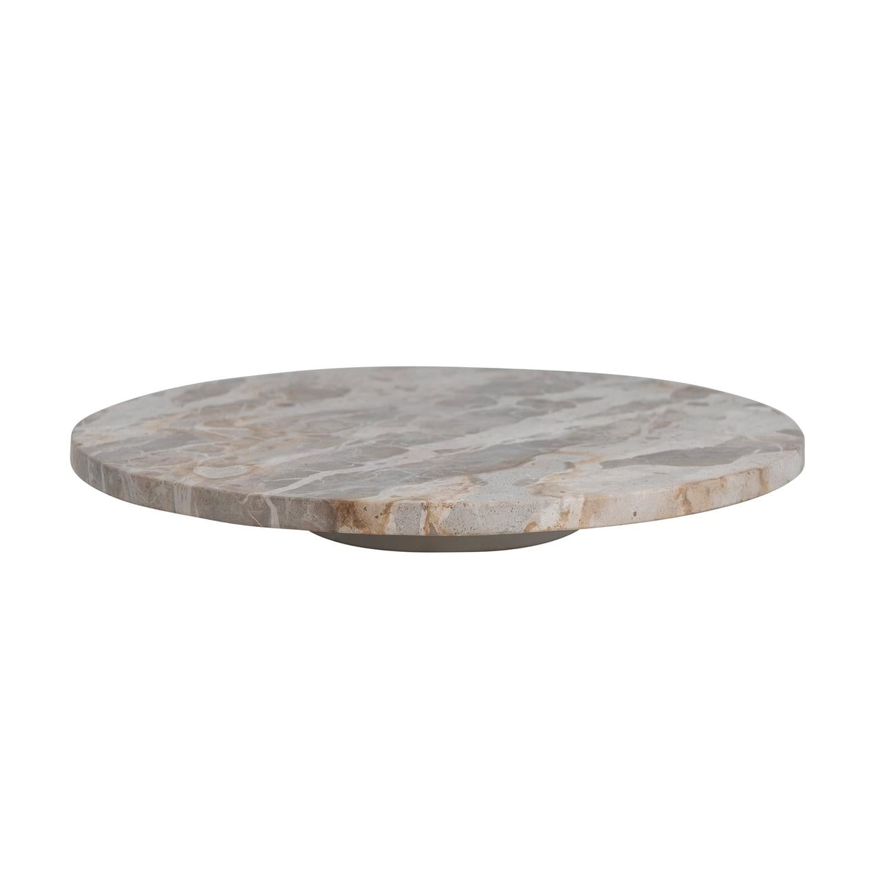 14" Round Multicolor Marble Lazy Susan
