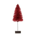 thumbnail image 1 of Creative Co-Op Sisal Bottle Brush Tree with Wood Slice Base, Berry Color, 1 of 1