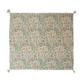thumbnail image 1 of Creative Co-Op Soft Quilted Cotton Throw with Floral Pattern, Kantha Stitch and Tassels, Multicolor, 1 of 5