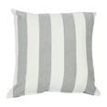 thumbnail image 1 of Creative Co-Op Square Striped Cotton Pillow Cover, Grey, 1 of 5