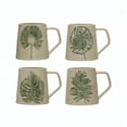 thumbnail image 1 of Creative Co-Op Stoneware Mug with Debossed Leaf, Reactive Crackle Glaze, 4 Styles, 1 of 5