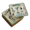 thumbnail image 1 of Creative Co-Op Stoneware Plate Set with Cocktail Recipes Design Styles, Multicolor, Set of 8, 1 of 5