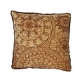 thumbnail image 1 of Creative Co-Op Stonewashed Cotton Velvet Pillow with Embroidery, Chambray Back and Eyelash Fringe, 1 of 10