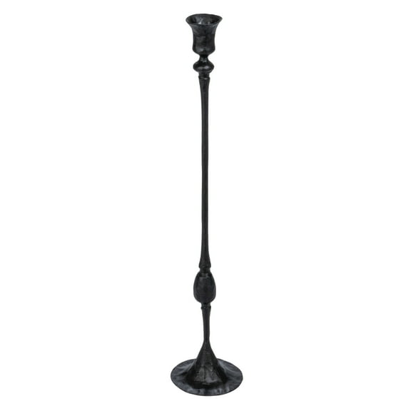 Creative Co-Op Tall Decorative Hand-Forged Metal Taper Holder, Black