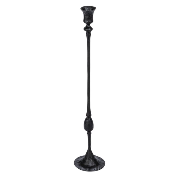 Creative Co-Op Tall Decorative Hand-Forged Metal Taper Holder, Black