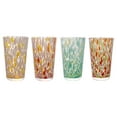 thumbnail image 1 of Creative Co-Op Tall Glass Drinking Glass with Various Styles, Multicolor, Set of 4, 1 of 1