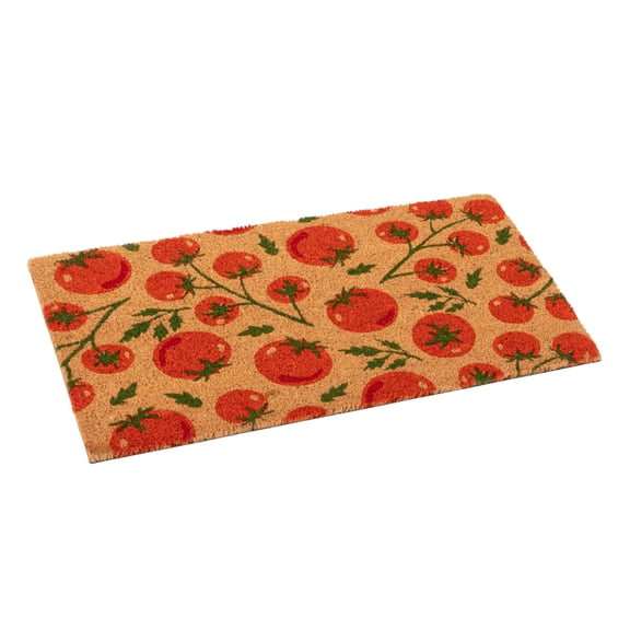 Creative Co-Op Tomato Print Coir Doormat