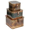thumbnail image 1 of Creative Co-Op Various Square Decorative Boxes, Burnt Copper Finish, Set of 3, 1 of 1