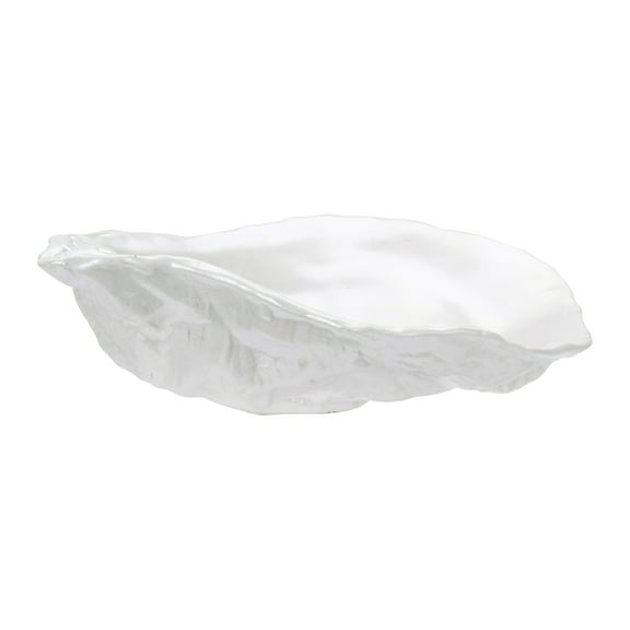 Creative Co-Op White Ceramic Shell Shaped Dish