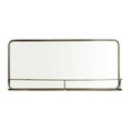 thumbnail image 1 of Creative Co-Op Wide Metal Framed Wall Mirror with Shelf, Brass, 1 of 6