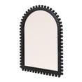 thumbnail image 1 of Creative Co-Op Wood Ball Framed Arched Wall Mirror, Matte Black, 1 of 3