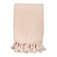 thumbnail image 1 of Creative Co-Op Woven Cotton Pom Pom Throw, 1 of 3