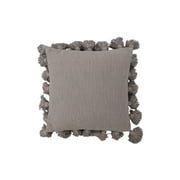 Creative Co-Op Woven Cotton Slub Pillow with Tassels, Grey