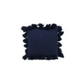 thumbnail image 1 of Creative Co-Op Woven Cotton Slub Pillow with Tassels, Navy, 1 of 4