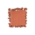 thumbnail image 1 of Creative Co-Op Woven Cotton Slub Pillow with Tassels, Russet, 1 of 8
