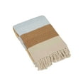 thumbnail image 1 of Creative Co-Op Woven Reclaimed Cotton Blend Throw with Stripes and Fringe, Multicolor, 1 of 1
