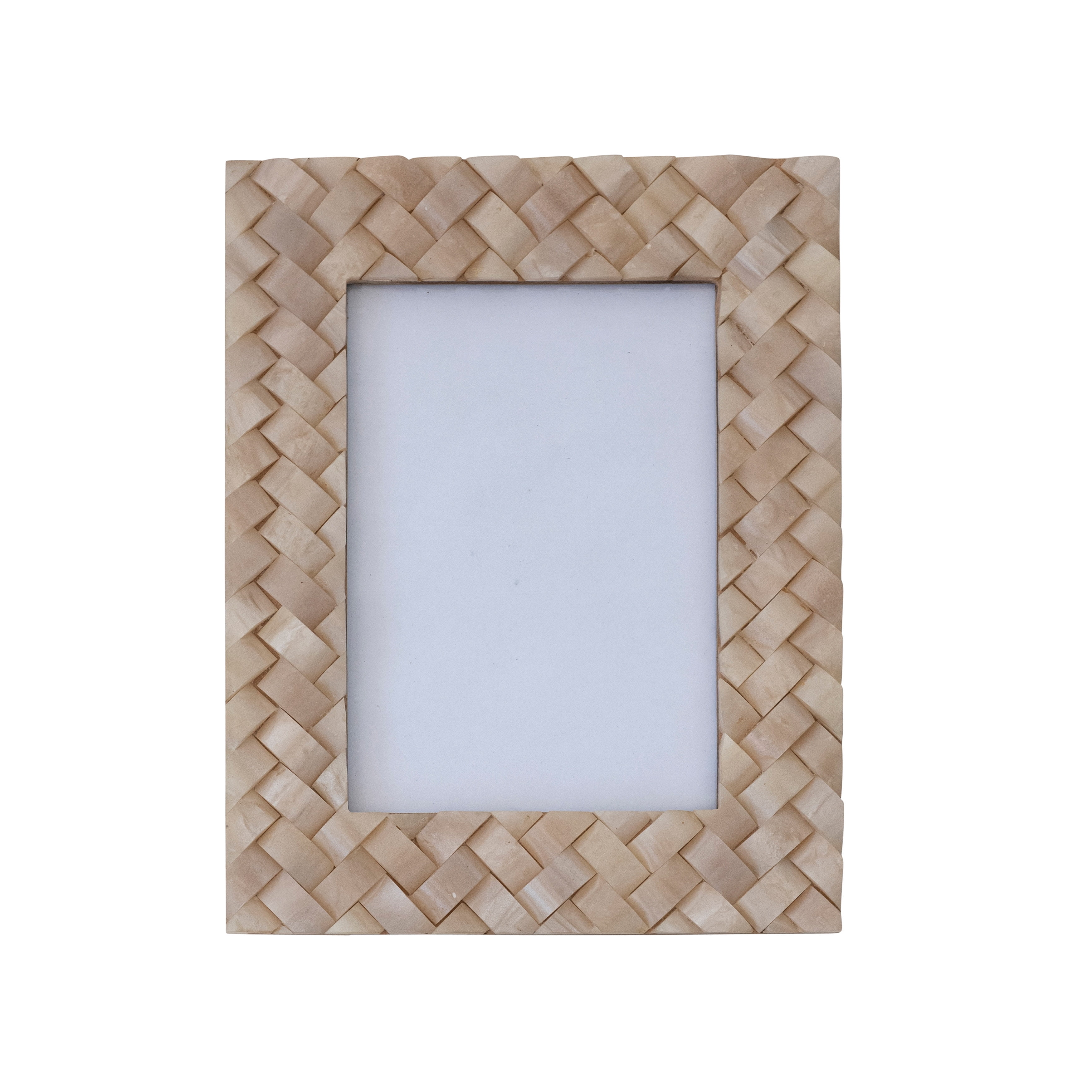 Ivory Woven Resin 7.5" x 9.5" Photo Frame