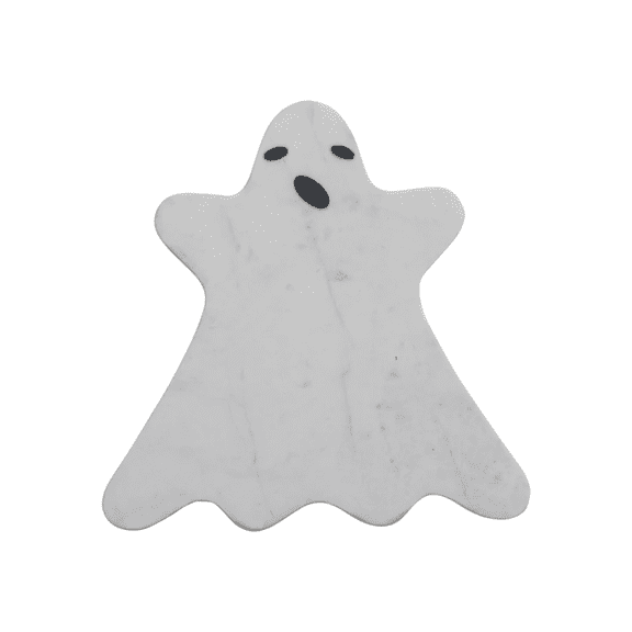 Creative Co-op Marble Ghost Shaped Cutting Board