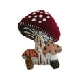 thumbnail image 1 of Creative Co-op Mushroom Shaped Embroidered Pillow, 1 of 4