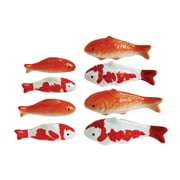 Creative Co-op Set of 2 4 Assorted Koi Fish Floatable Figurines