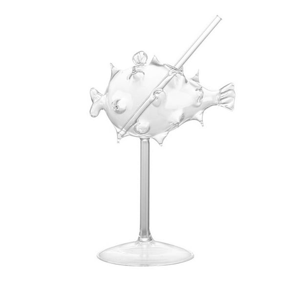 Creative Cocktail Glass Bar Party Drinkware Puffer Fish Glass