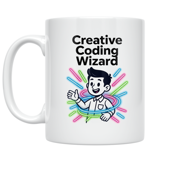 Creative Coding Wizard - Programmer Enthusiast - 11 oz Ceramic Coffee Mug