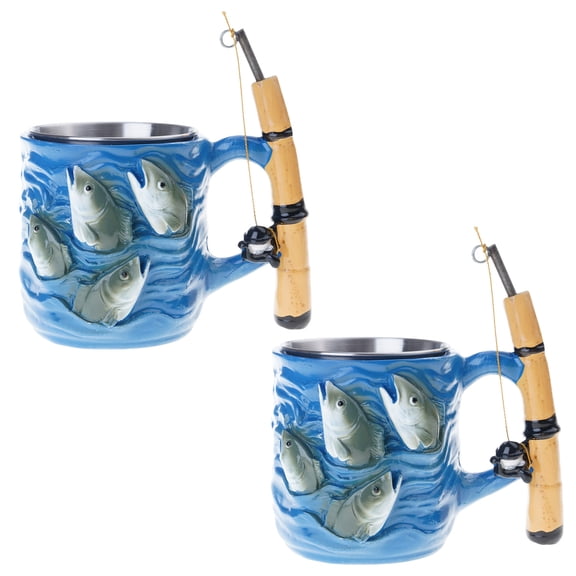 Creative Coffee Mug with Handle Fishing Mug Personalizeds Travel Coffee Cup for Home Fishings Lovers Gift