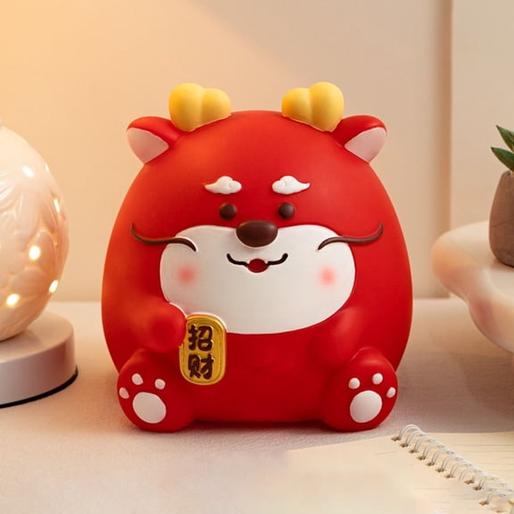 Creative Coin Bank Adorable Dragon Vinyl Drop Cartoon Piggy Bank Large Capacity Resistant Money Saving Jar Boys