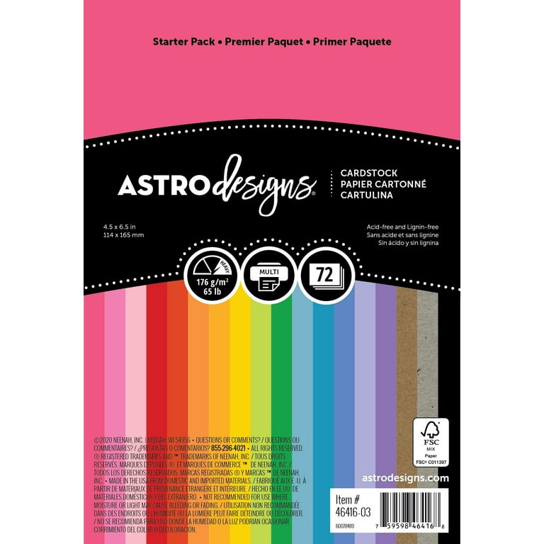 Creative Collection Premium Cardstock, 65 lb Cover Weight, 4.5 x 6.5, Assorted Starter Pack, 72/Pack Creative Collection Premium Cardstock, 65 lb Cover Weight, 4.5 x 6.5, Assorted Starter Pack, 72/Pack