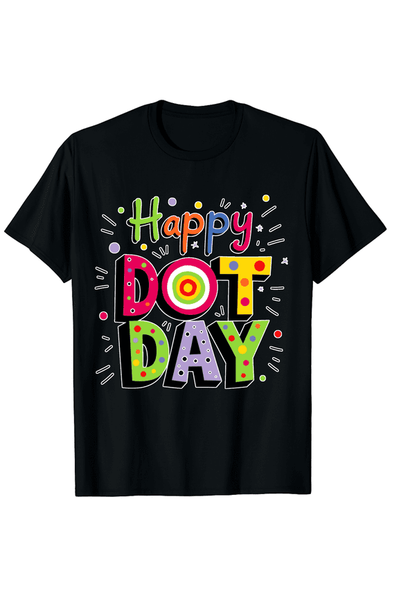 Creative Colorful Polka Dots Art Teacher Men Women Short Sleeve Graphic T-Shirt