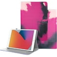 thumbnail image 1 of Creative Colorful Watercolor Leather Tablet Case Built-in Kickstand Card Slots Pen Holder Cover, for iPad Air 1 2 3 4 5 Pro 9.7 10.5 11 12.9 inch Charming Shell(Rose Red,Pro 12.9 2020), 1 of 8