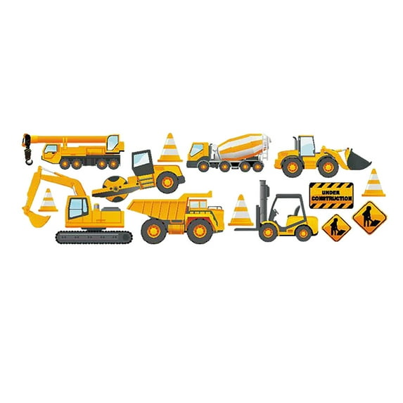 Creative Construction Vehicle Wall Decal Model - Free Combination Art Sticker for Home, Bedroom, and Living Room Decor