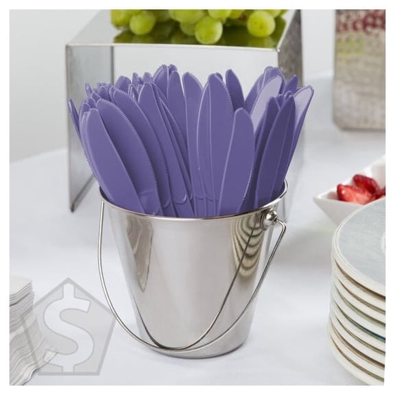 Creative Converting 010575B 7 1/2" Purple Heavy Weight Premium Plastic Knife - 600/Case